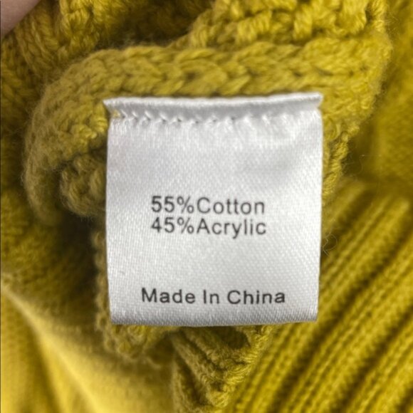 Tuckernuck Yellow Cable Knit Cardigan Sweater Size S - Picture 7 of 7